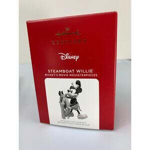 Hallmark Keepsake Christmas Ornament 2021 Disney Mickey Movie  Steamboat Willie